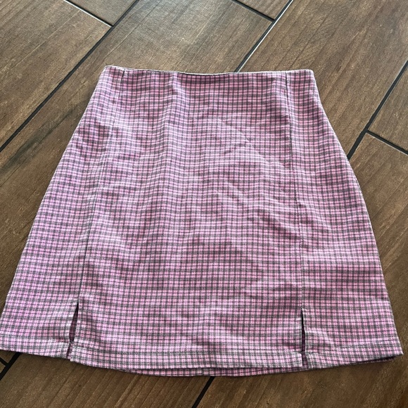 John Galt Brandy Melville Cara Coquette Pink & Brown Skirt - Picture 2 of 2